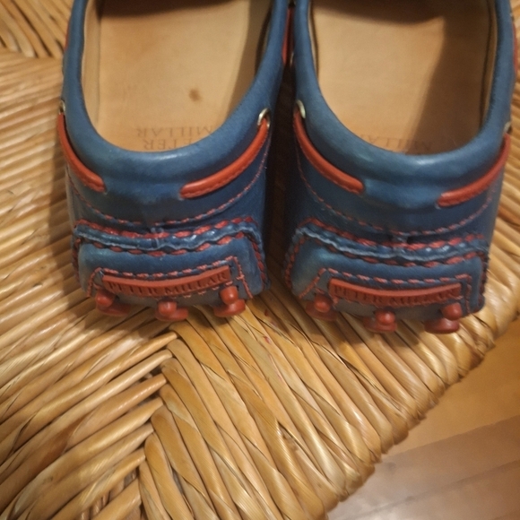 Peter Millar blue Loafer with  red tie laces. Size 6 made in Brazil - Picture 5 of 7
